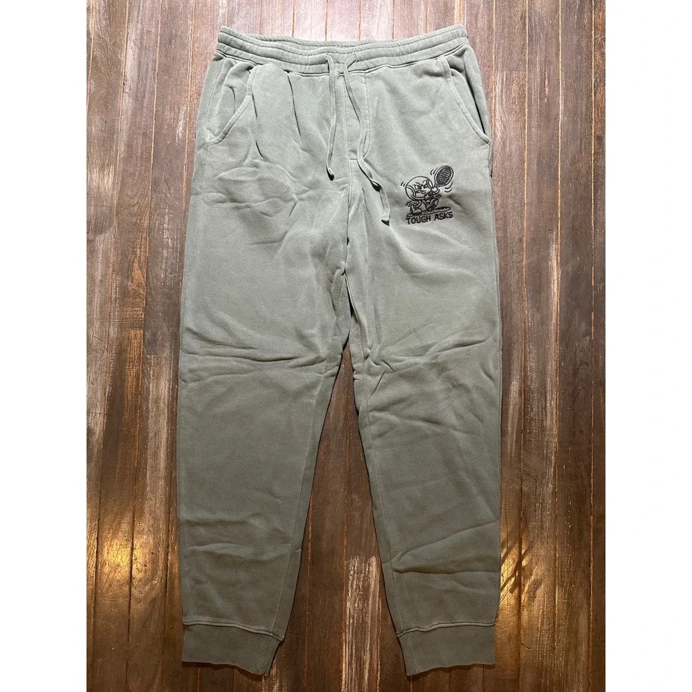 Independent Trading Company Tough Asks Tennis Graphic Sweatpants Green Mens L